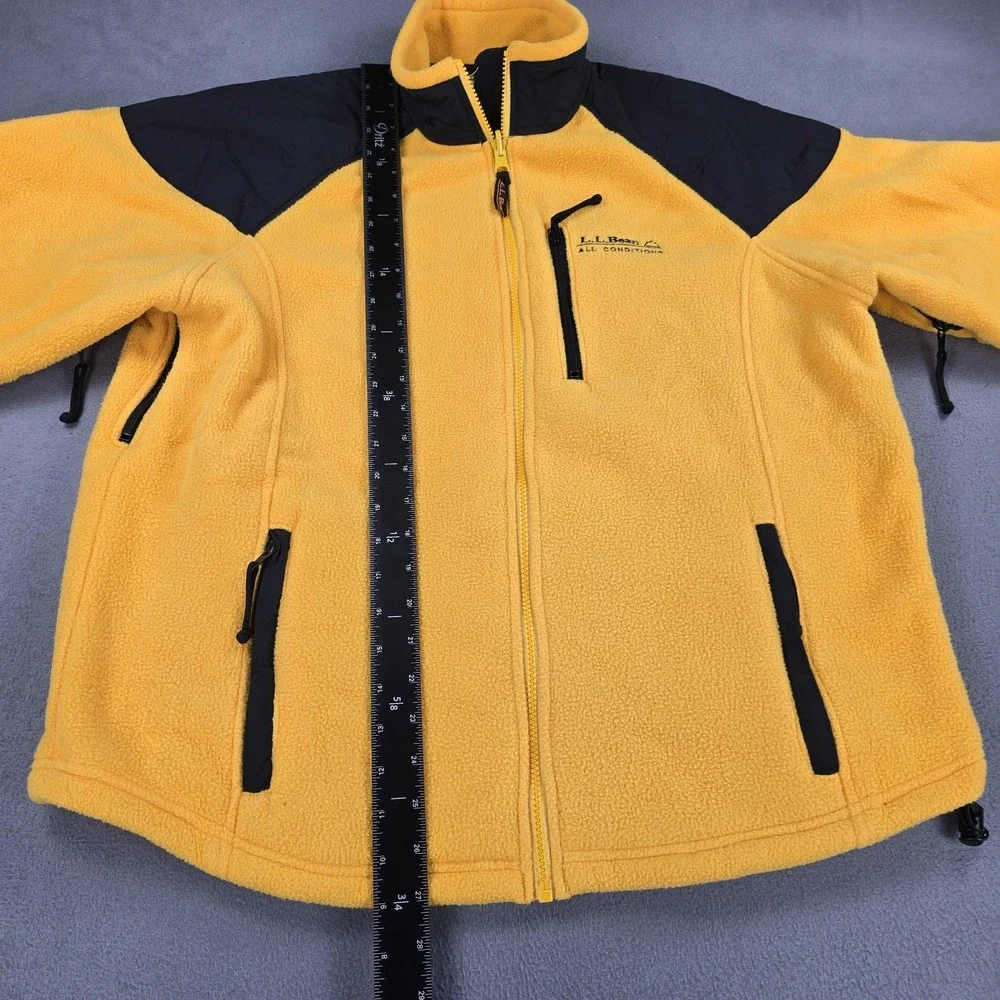 Vintage LL Bean Jacket Women Large Yellow All Conditions Fleece USA 90s Gorpcore